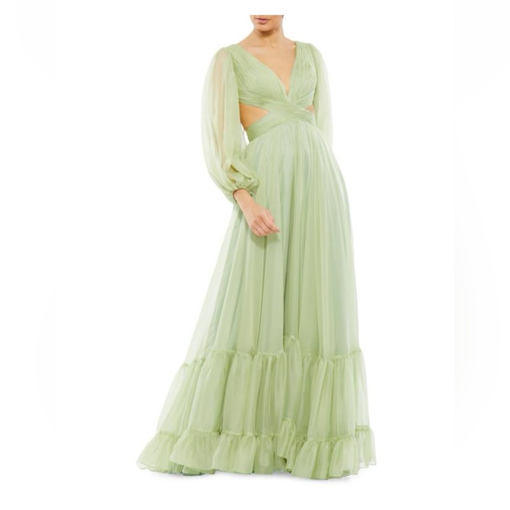 brand new never worn Light Green Sheer Tulle Maxi Dress